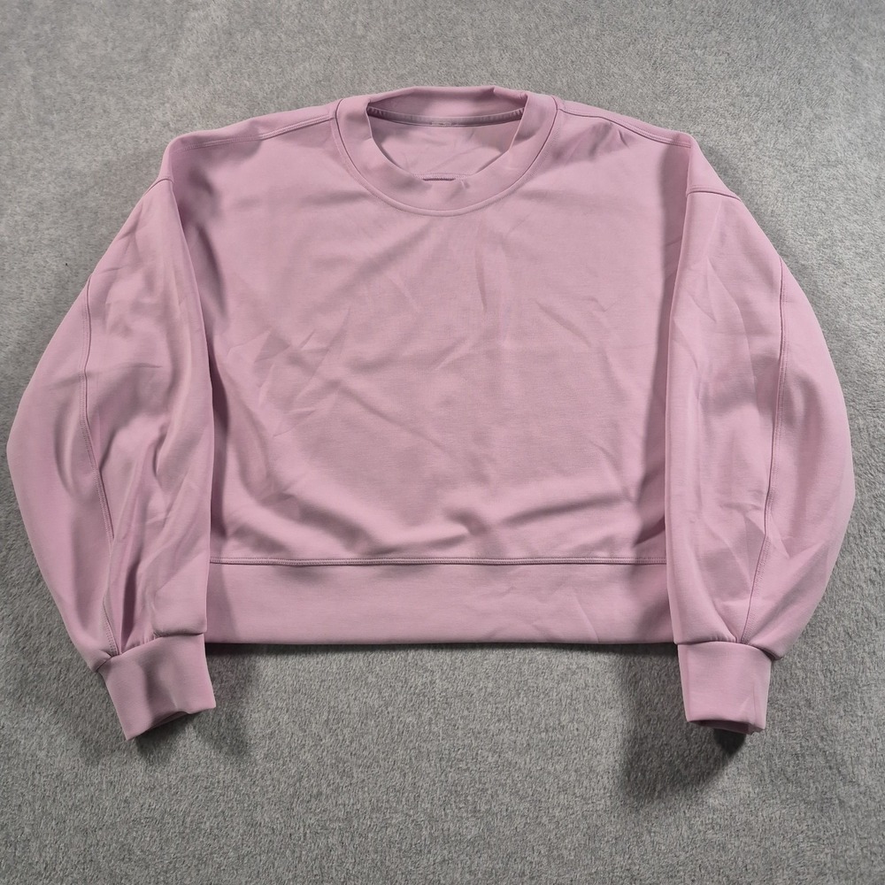 Lululemon Women's Softstream Oversized Cropped Crew Pink Size M/L